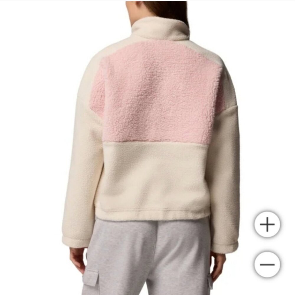 Columbia Lodge Sherpa Pullover in Chalk Dusty Pink - Picture 3 of 7